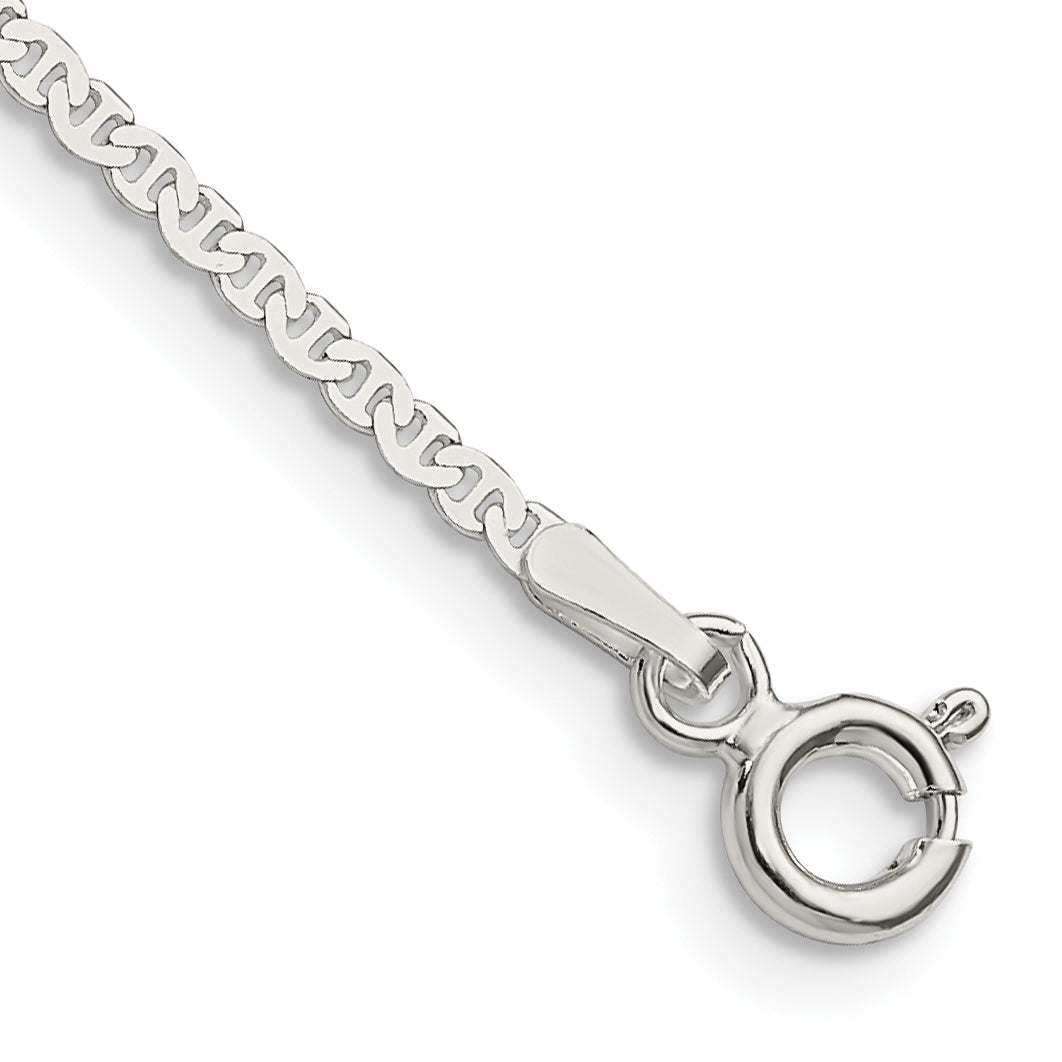 Sterlingsilber 1.85mm Flach Anker Gliederarmband