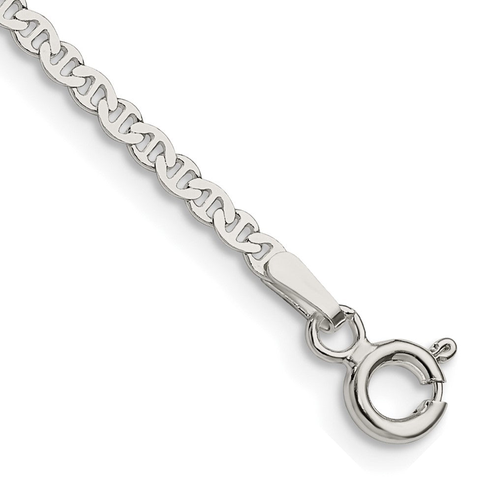Sterlingsilber 2.25mm Flach Anker Gliederarmband