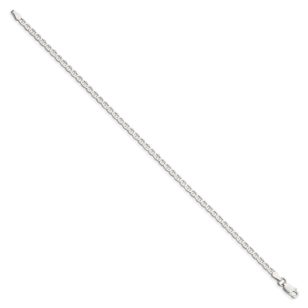 Sterlingsilber 3.1mm Flach Anker Kette Fußkettchen