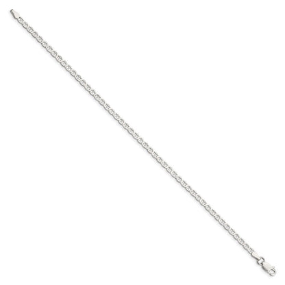 Sterlingsilber 3.1mm Flach Anker Kette Fußkettchen