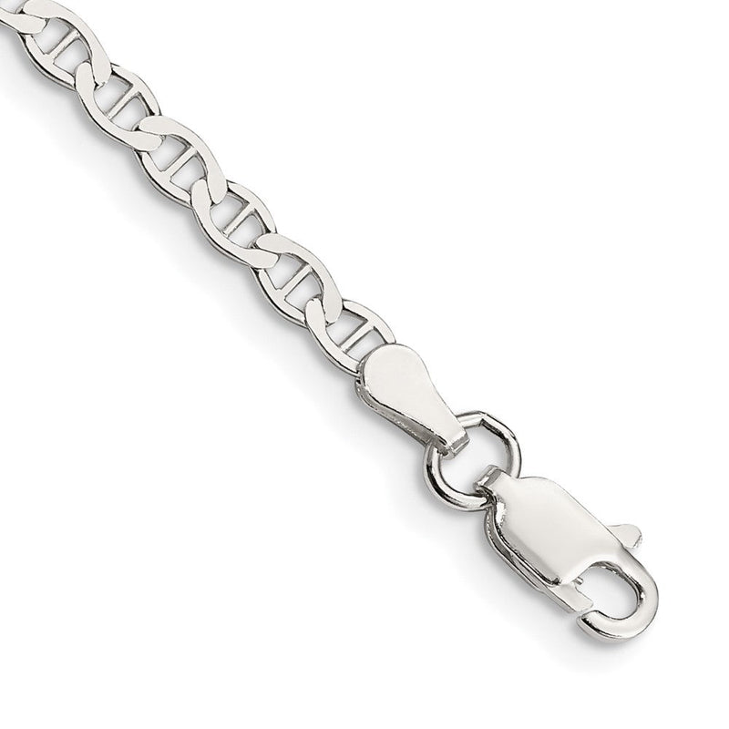 Sterlingsilber 3.1mm Flach Anker Kette Fußkettchen