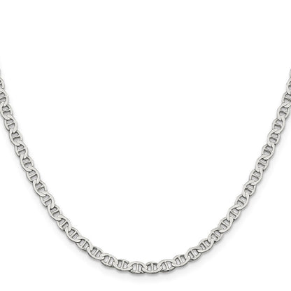 Sterlingsilber 4mm Flach Anker Halskette