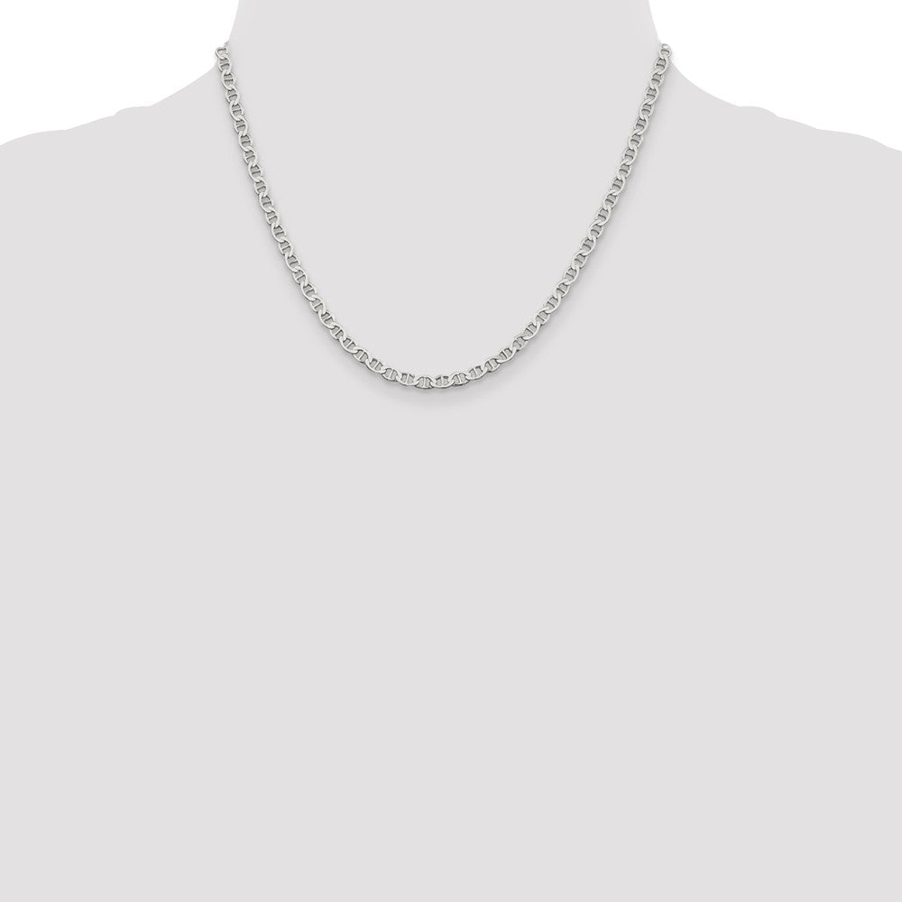 Sterlingsilber 4mm Flach Anker Halskette