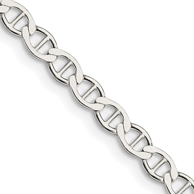Sterlingsilber 4mm Flach Anker Halskette