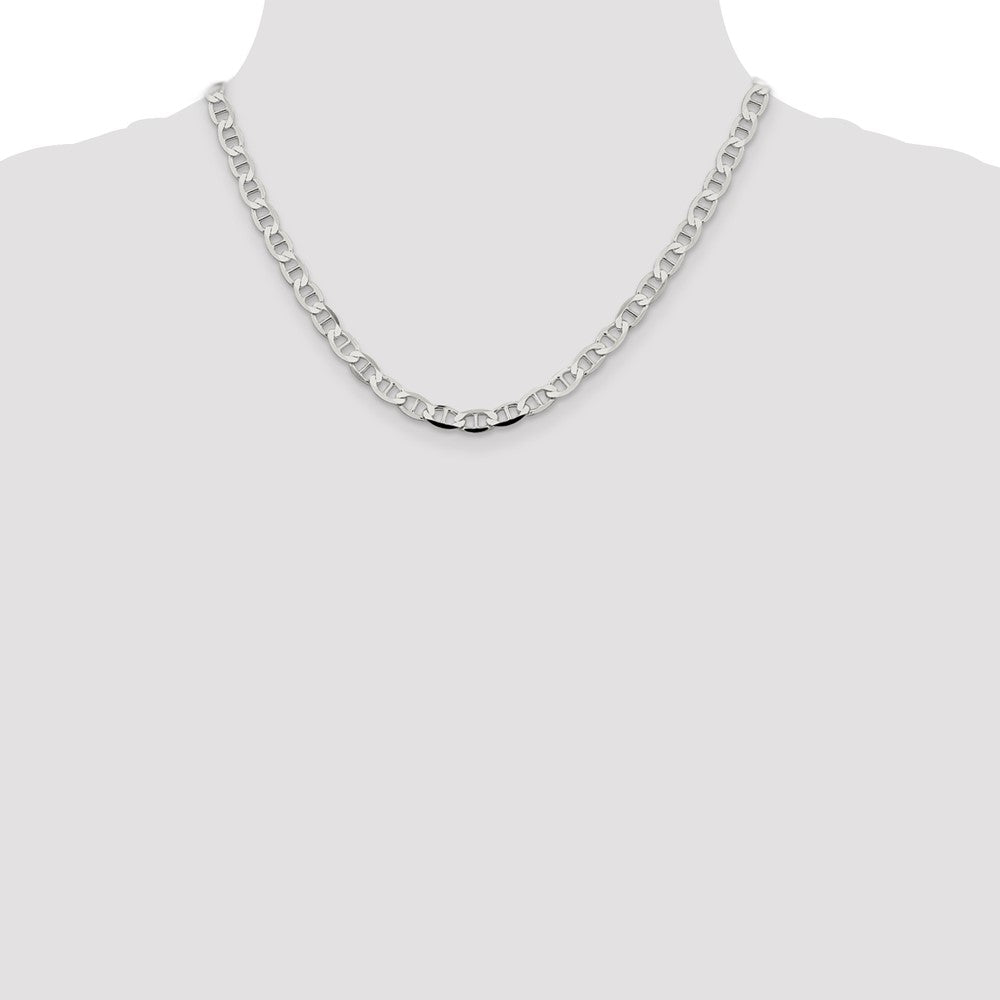 Sterlingsilber 5.7mm Flach Anker Halskette
