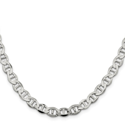 Sterlingsilber 7.1mm Flach Anker Halskette