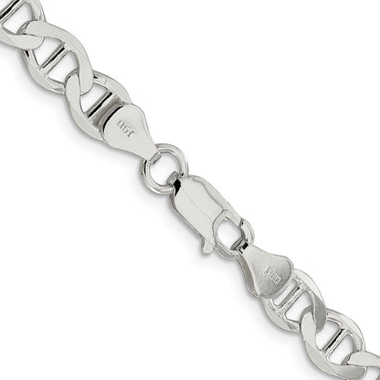Sterlingsilber 7.1mm Flach Anker Halskette
