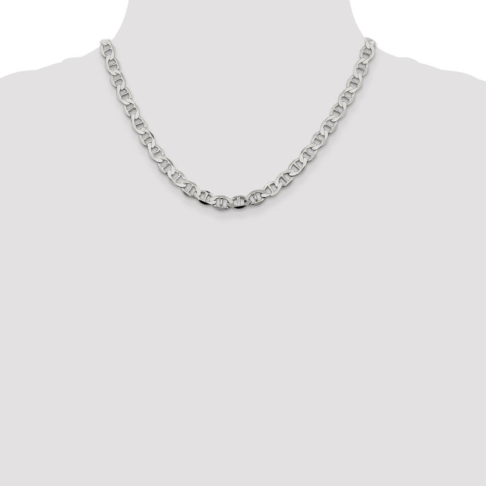 Sterlingsilber 8.9mm Flach Anker Halskette