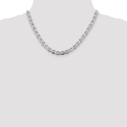 Sterlingsilber 8.9mm Flach Anker Halskette