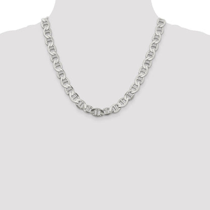 Sterlingsilber 9.95mm Flach Anker Halskette