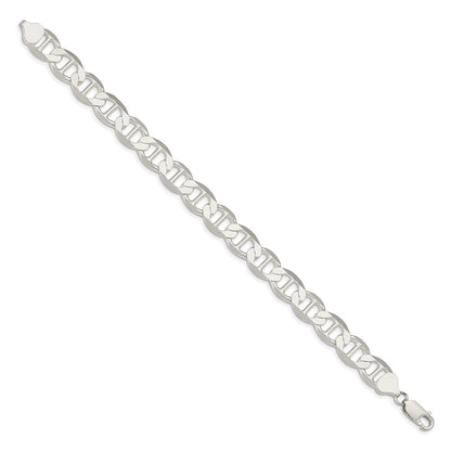 Sterlingsilber 9.95mm Flach Anker Gliederarmband