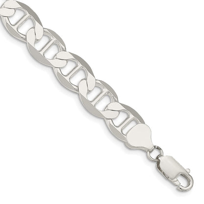Sterlingsilber 9.95mm Flach Anker Gliederarmband