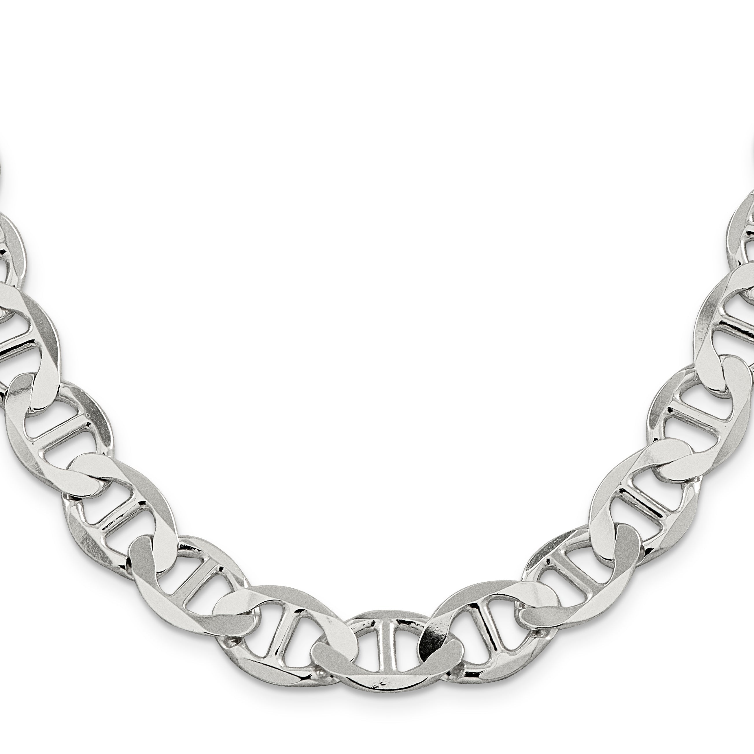 Sterlingsilber 12.3mm Flach Anker Halskette