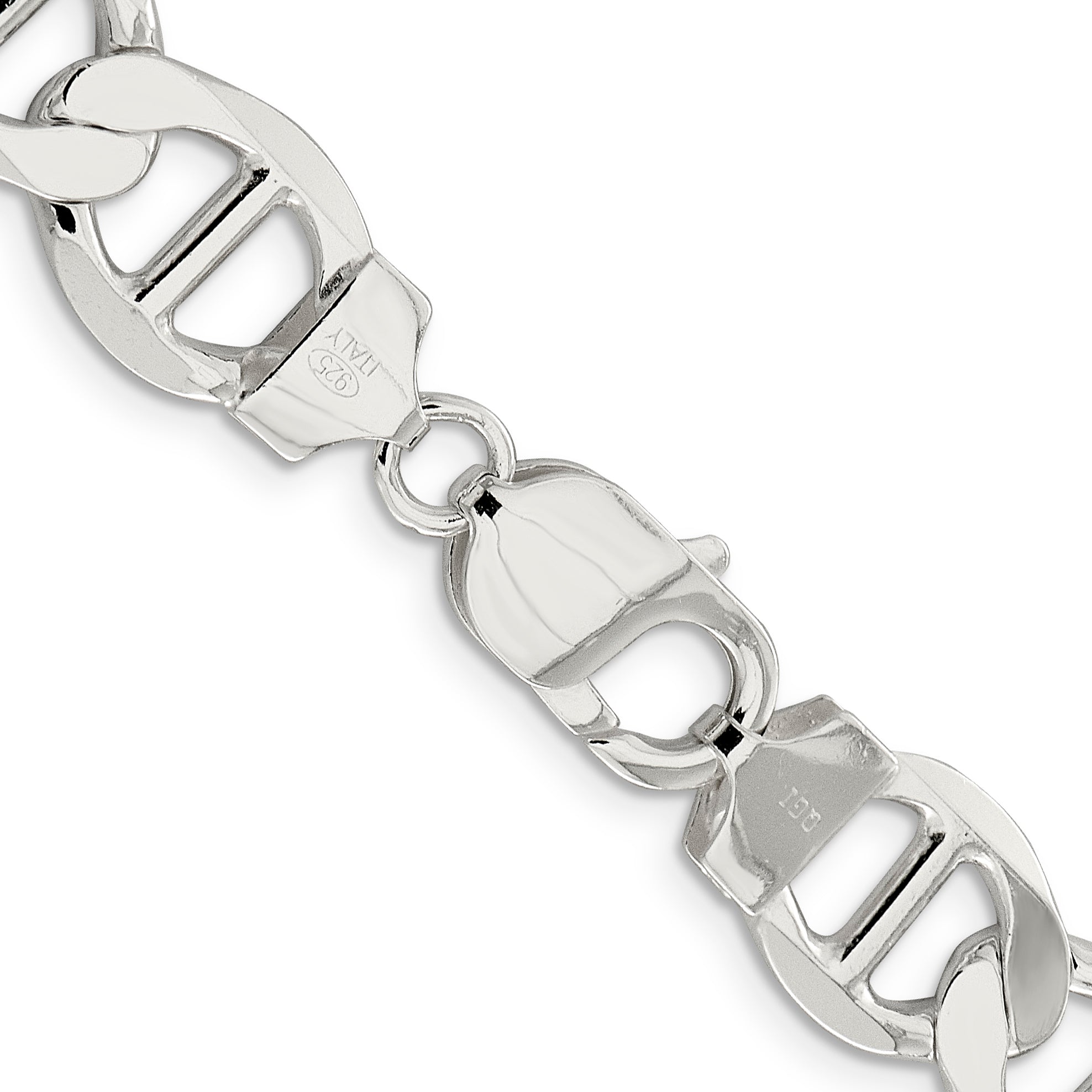 Sterlingsilber 12.3mm Flach Anker Halskette