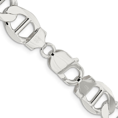 Sterlingsilber 12.3mm Flach Anker Halskette