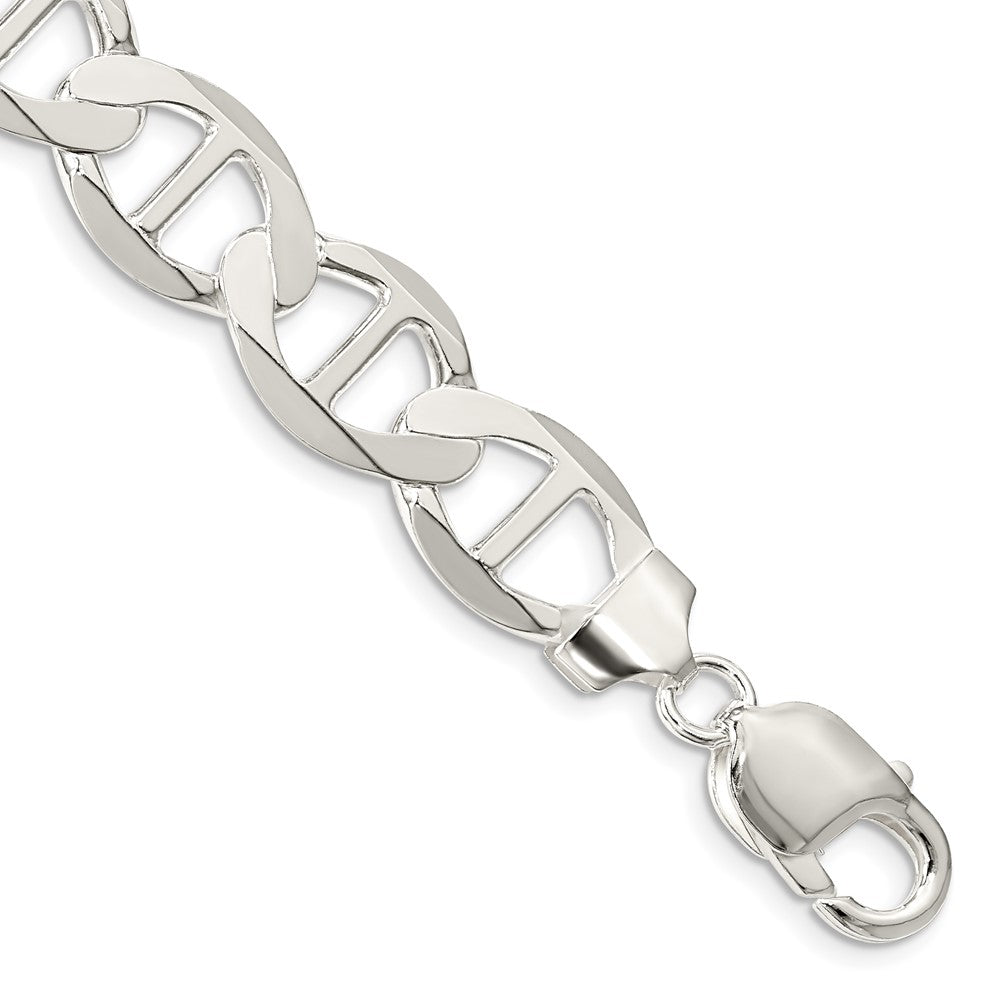 Sterlingsilber 12.3mm Flach Anker Gliederarmband