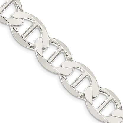 Sterlingsilber 12.3mm Flach Anker Halskette
