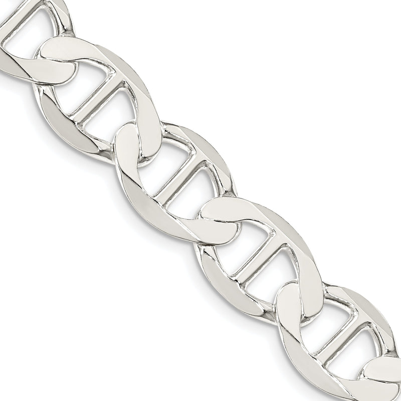 Sterlingsilber 12.3mm Flach Anker Halskette