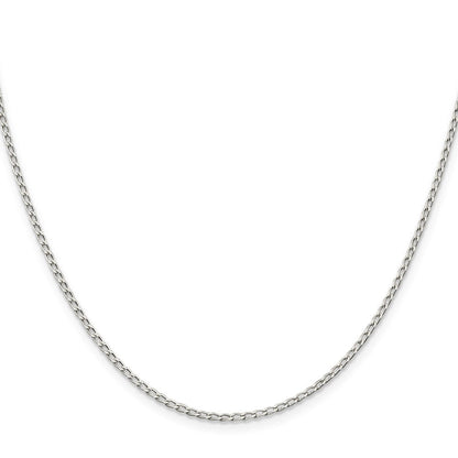 Sterlingsilber 1.5mm Offen Länglich Glieder Halskette