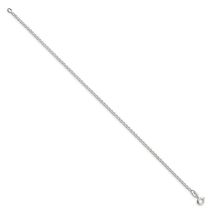 7 Zoll Sterlingsilber 1.5mm Offen Länglich Glieder Gliederarmband