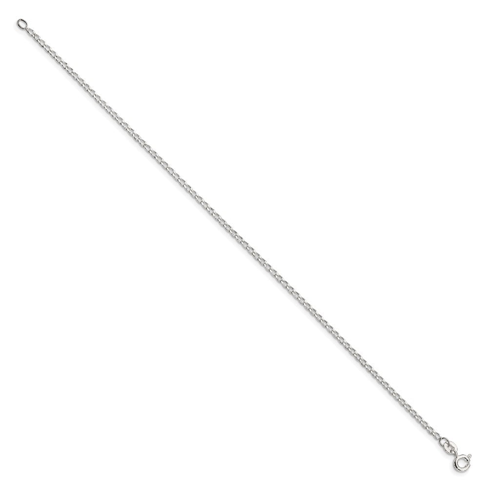 Sterlingsilber 1.5mm Offen Länglich Glieder Kette Fußkettchen