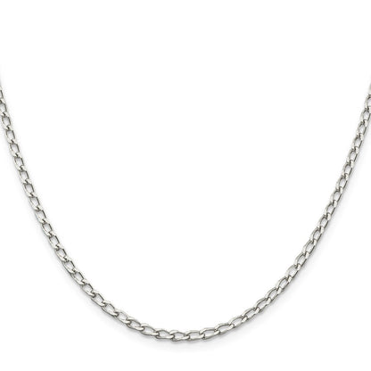 Sterlingsilber 2.8mm Offen Länglich Glieder Halskette