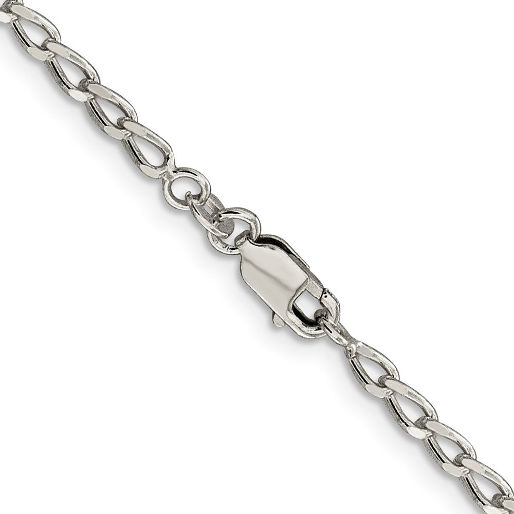 Sterlingsilber 2.8mm Offen Länglich Glieder Halskette