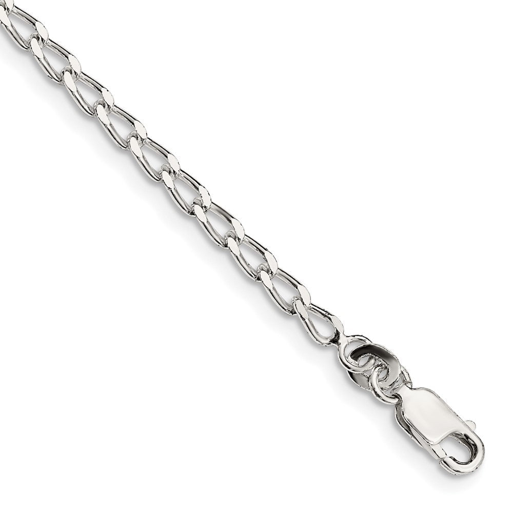 Sterlingsilber 2.8mm Offen Länglich Glieder Gliederarmband