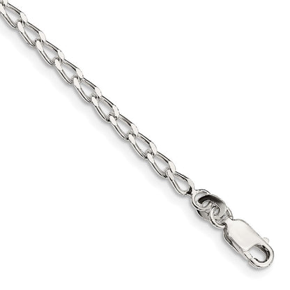 Sterlingsilber 2.8mm Offen Länglich Glieder Gliederarmband
