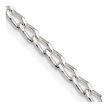 Sterlingsilber 2.8mm Offen Länglich Glieder Halskette