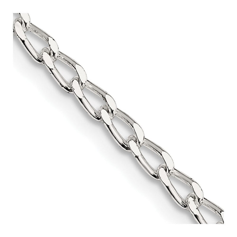 Sterlingsilber 2.8mm Offen Länglich Glieder Halskette