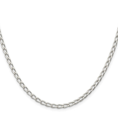Sterlingsilber 3.2mm Offen Länglich Glieder Halskette