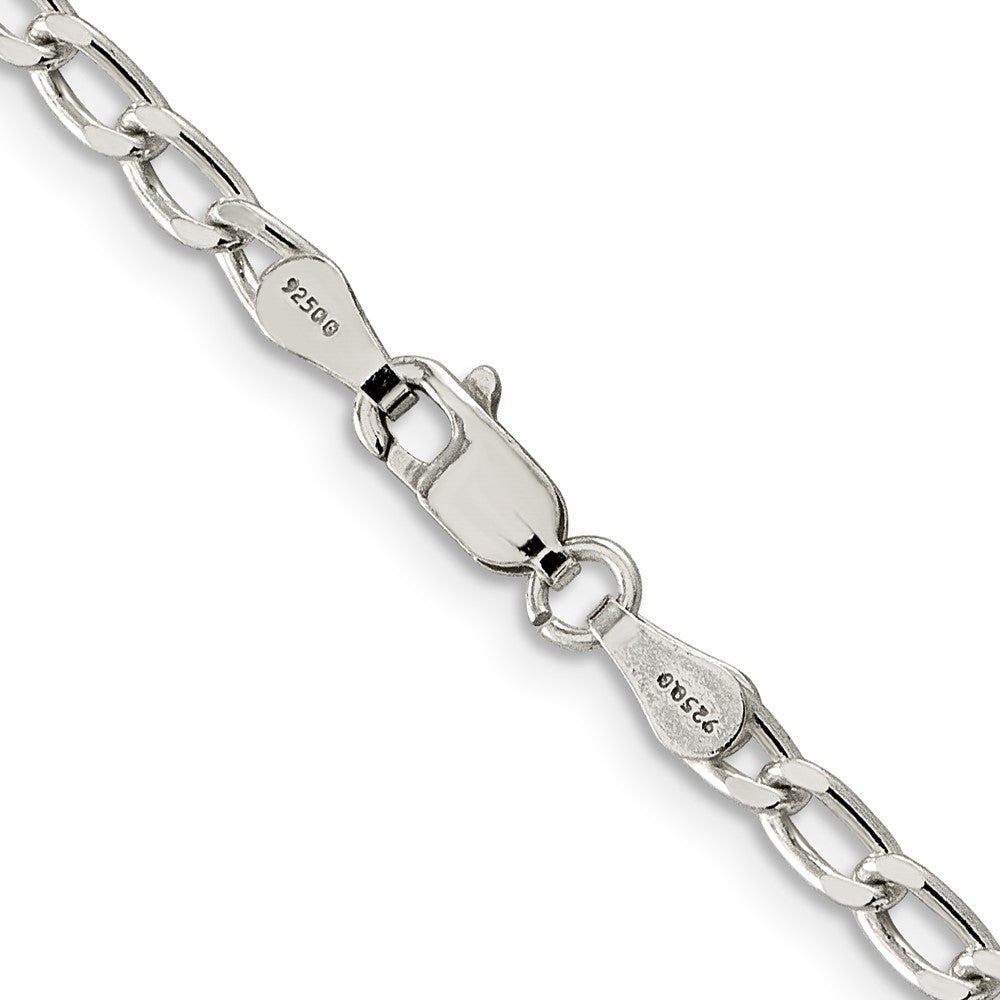 Sterlingsilber 3.2mm Offen Länglich Glieder Halskette