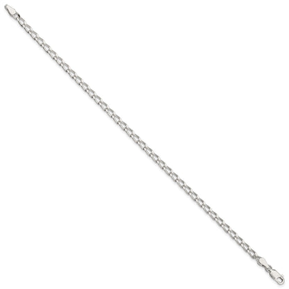 Sterlingsilber 3.2mm Offen Länglich Glieder Kette Fußkettchen