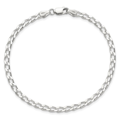 Sterlingsilber 3.2mm Offen Länglich Glieder Gliederarmband