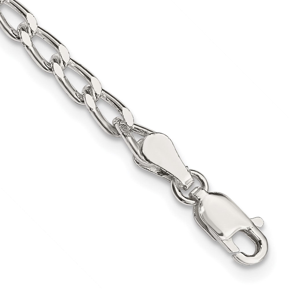 Sterlingsilber 3.2mm Offen Länglich Glieder Kette Fußkettchen