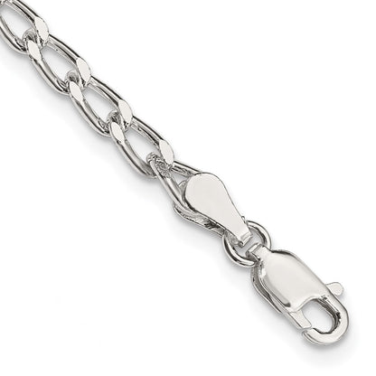 Sterlingsilber 3.2mm Offen Länglich Glieder Kette Fußkettchen