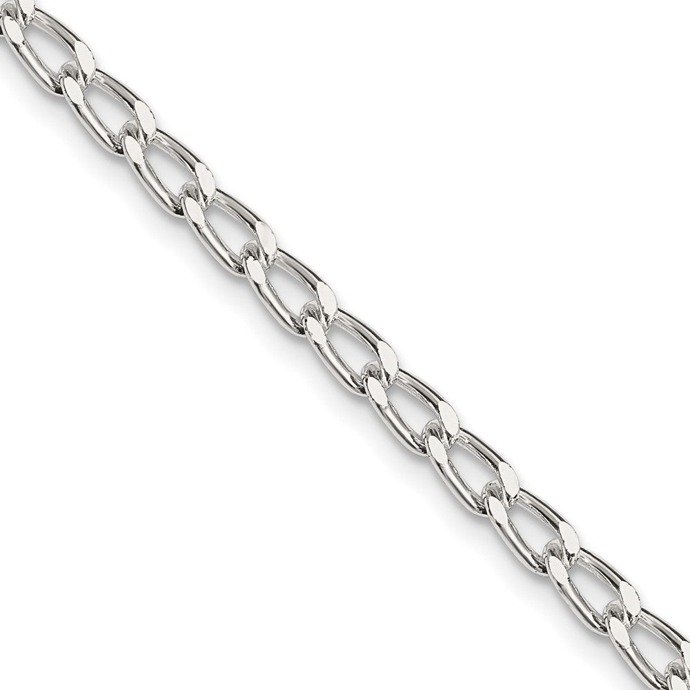 Sterlingsilber 3.2mm Offen Länglich Glieder Halskette