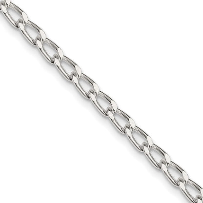 Sterlingsilber 3.2mm Offen Länglich Glieder Halskette
