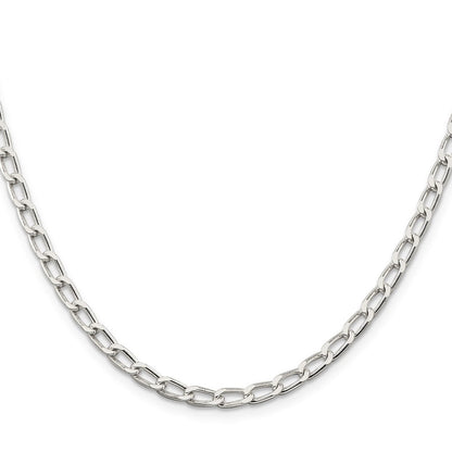 Sterlingsilber 4.3mm Offen Länglich Glieder Halskette