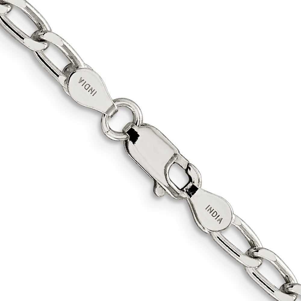 Sterlingsilber 4.3mm Offen Länglich Glieder Halskette