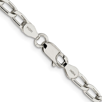 Sterlingsilber 4.3mm Offen Länglich Glieder Halskette