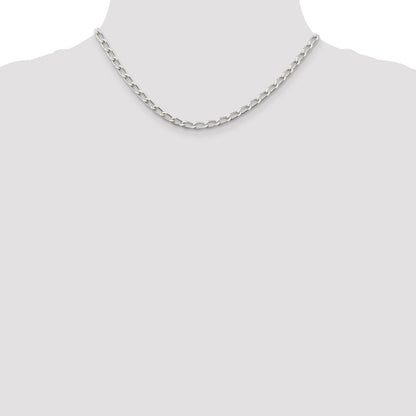 Sterlingsilber 4.3mm Offen Länglich Glieder Halskette