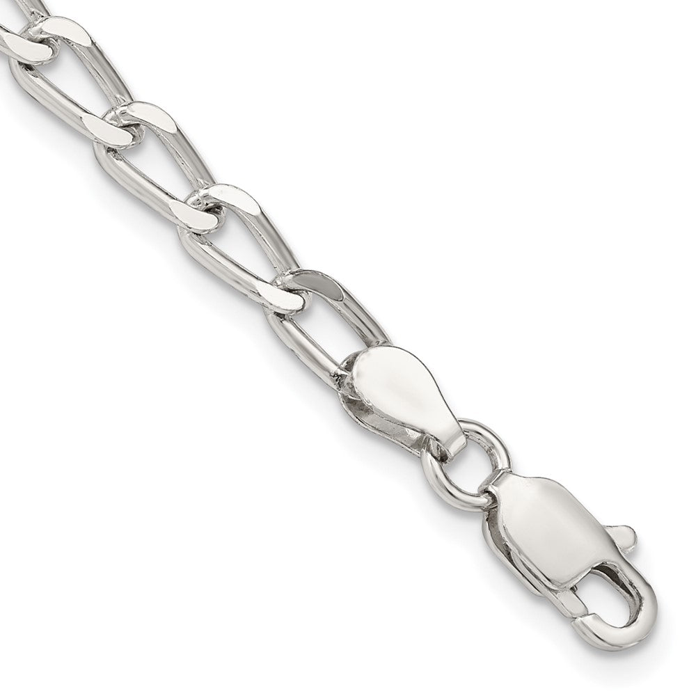 Sterlingsilber 4.3mm Offen Länglich Glieder Gliederarmband