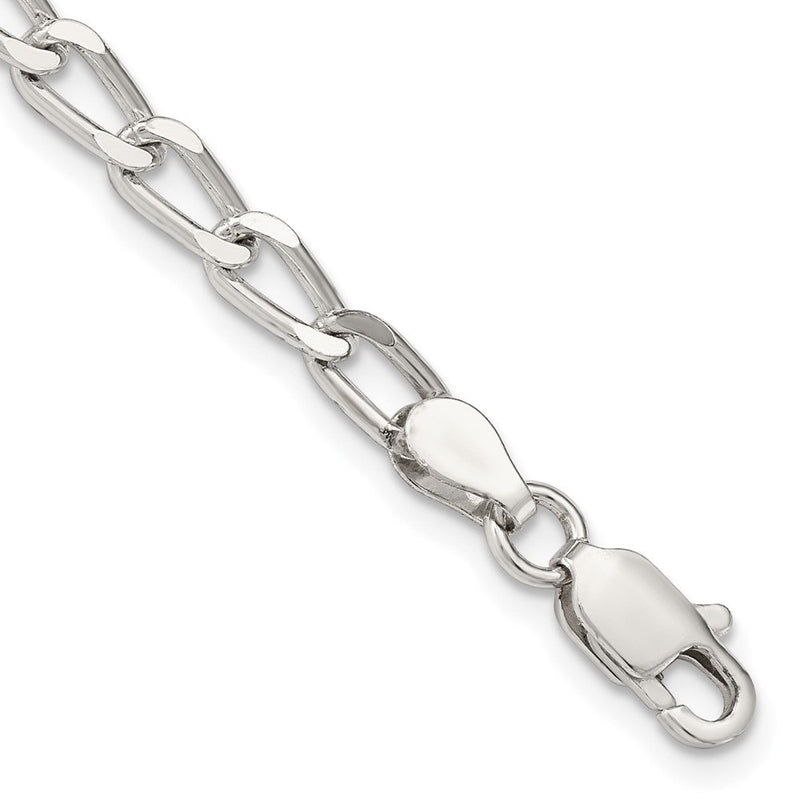 Sterlingsilber 4.3mm Offen Länglich Glieder Gliederarmband
