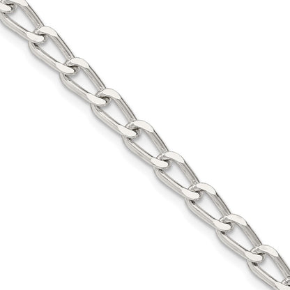 Sterlingsilber 4.3mm Offen Länglich Glieder Halskette