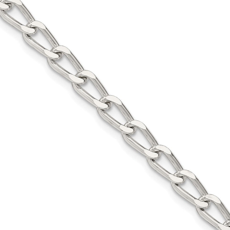 Sterlingsilber 4.3mm Offen Länglich Glieder Halskette