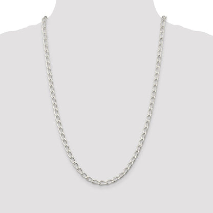 Sterlingsilber 5.1mm Offen Glieder Halskette