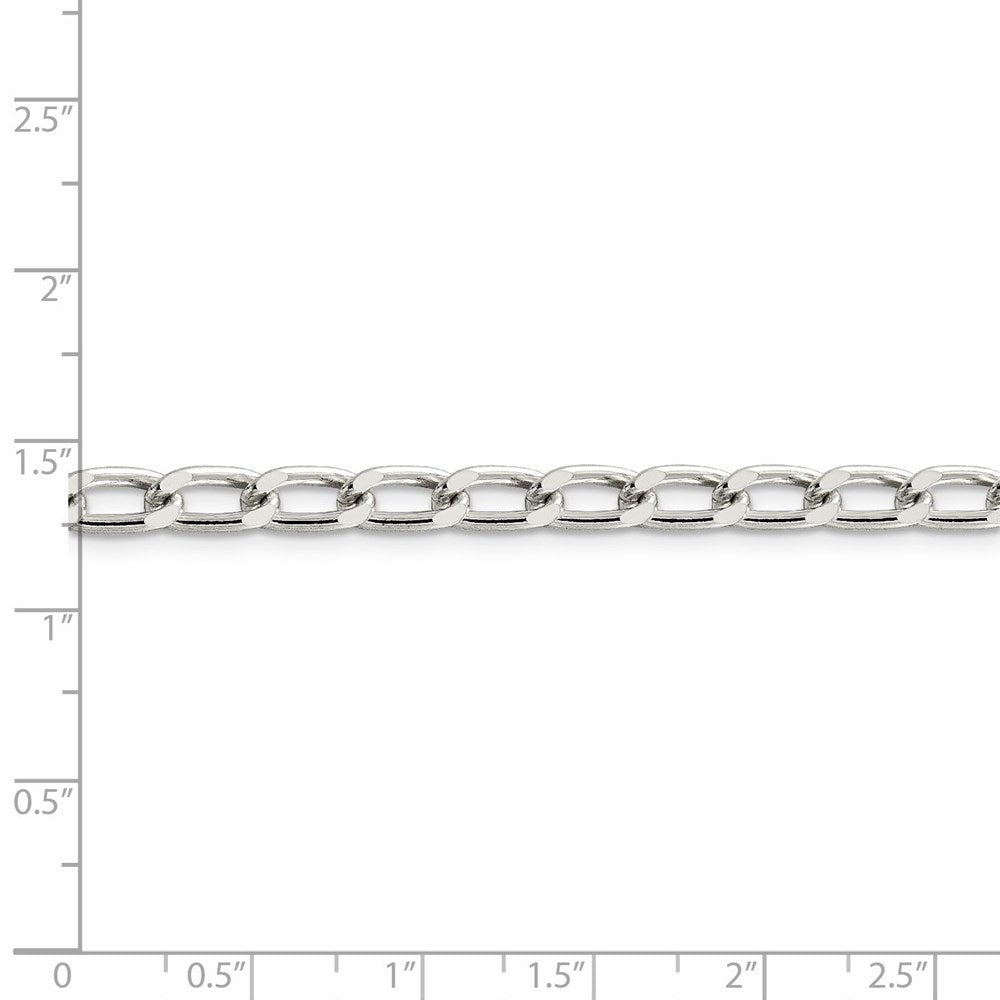 Sterlingsilber 5.1mm Offen Glieder Halskette