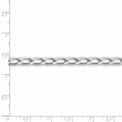 Sterlingsilber 5.1mm Offen Glieder Halskette